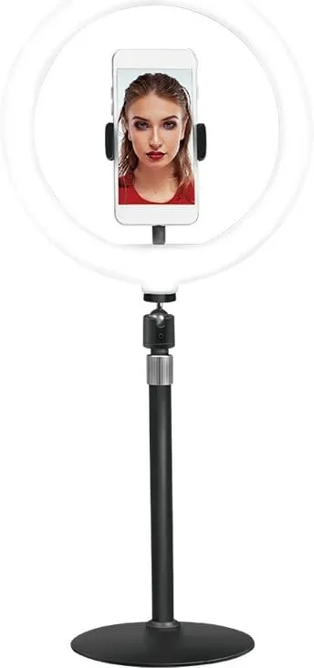 Dritë unazore LED LogiLink AA0152, mbajtës për celular, 700 lm, 17.8 cm, USB - 2