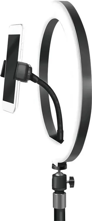 Dritë unazore LED LogiLink AA0152, mbajtës për celular, 700 lm, 17.8 cm, USB - 3