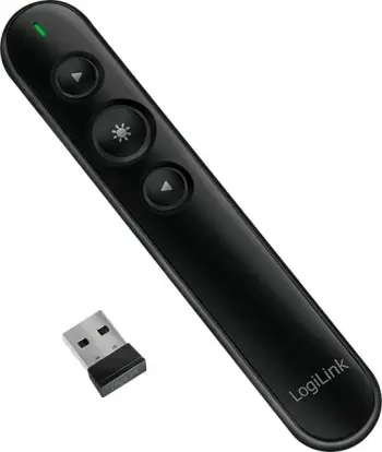 Prezantues wireless LogiLink ID0190, nano receiver, laser pointer i kuq, i zi
