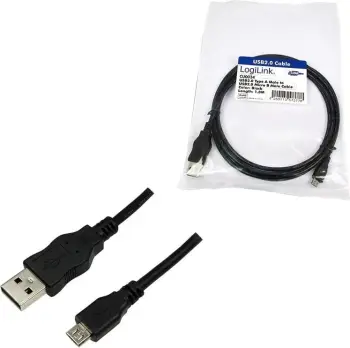 Kabllo LogiLink micro USB, 1.8m, e zezë