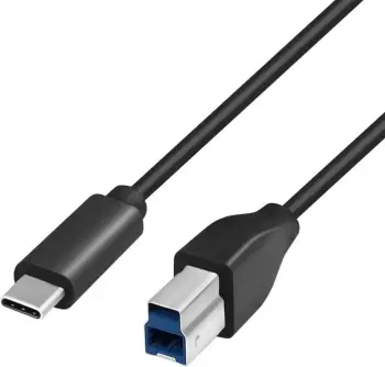 Kabllo Logilink USB-C në USB-B 1m, e zezë