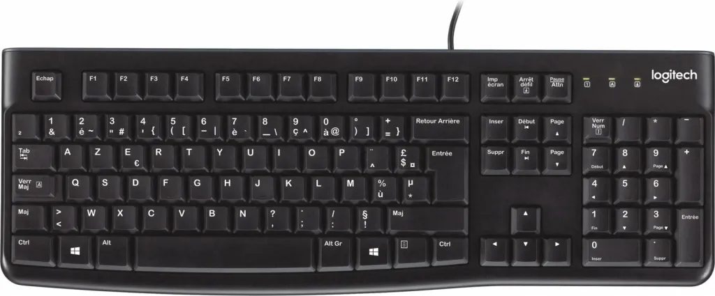 Tastierë Logitech K120, AZERTY, me kabllo, e zezë - 1