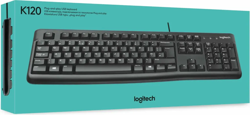 Tastierë Logitech K120, AZERTY, me kabllo, e zezë - 9