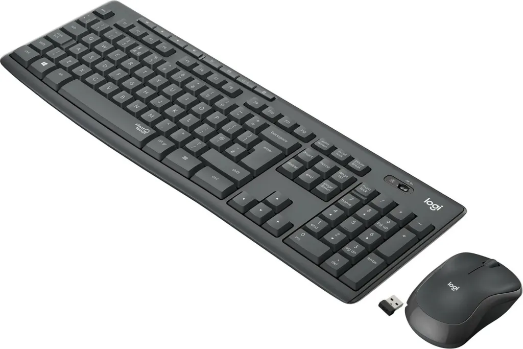 Set tastierë dhe maus Logitech MK295 Silent Wireless Combo, AZERTY, wireless, e zezë - 1