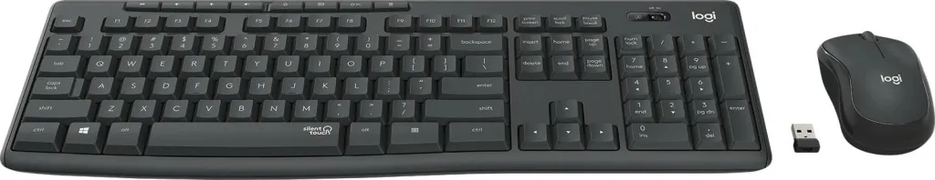 Set tastierë dhe maus Logitech MK295 Silent Wireless Combo, AZERTY, wireless, e zezë - 3