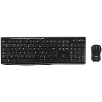 Komplet maus dhe tastierë Logitech MK270, Wireless, AZERTY, E zezë