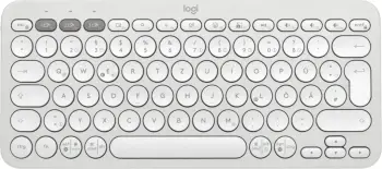 Tastierë Logitech Pebble Keys 2 K380s, Mini, Wireless, RF Wireless + Bluetooth, QWERTZ, Bardhë