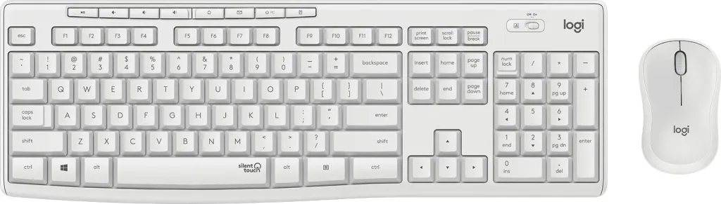 Set tastierë dhe maus Logitech MK295 Silent Wireless Combo, AZERTY, wireless, e bardhë - 3
