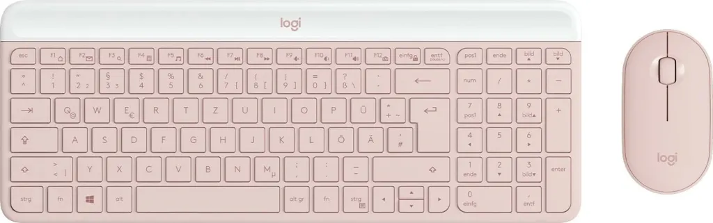 Tastierë me maus wireless Logitech MK470 Slim Combo, QWERTZ, rozë - 1