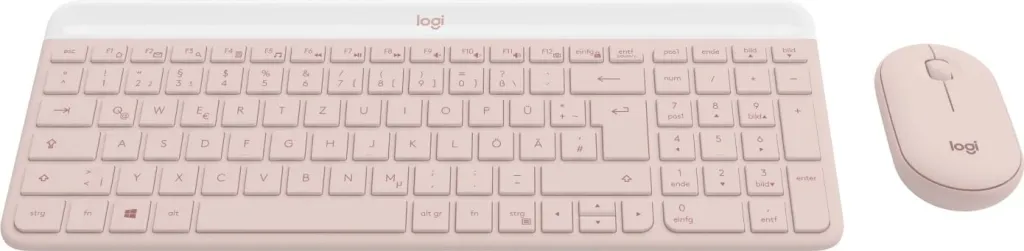 Tastierë me maus wireless Logitech MK470 Slim Combo, QWERTZ, rozë - 2