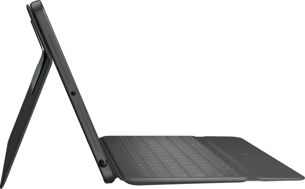 Mbështjellës me tastierë Logitech Rugged Folio për iPad 7/8, AZERTY, grafit - 2
