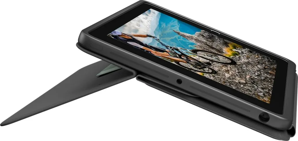 Mbështjellës me tastierë Logitech Rugged Folio për iPad 7/8, AZERTY, grafit - 3