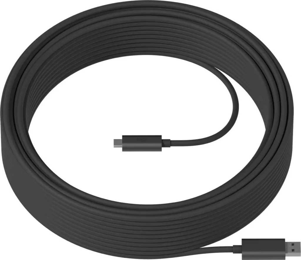 Kabëll Logitech Strong USB 25m, USB A në USB C, USB 3.2 Gen 2, Graphite - 1