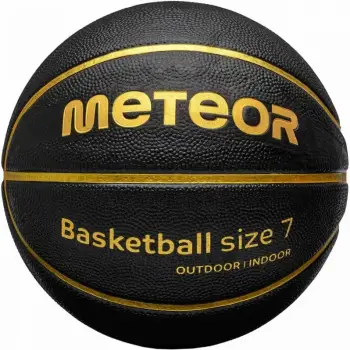 Top basketbolli Meteor Cellular 7, gome Cellular, madhësi 7, i zi dhe ari