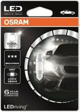 Lampa Led 12v 1w 6000k 36mm Sv8,5-8