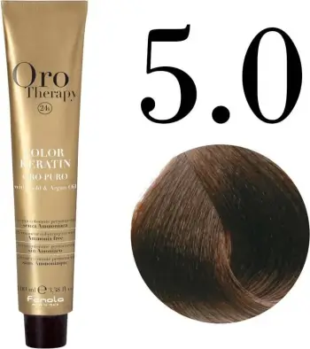 Ngjyrë për flokë Fanola Oro Therapy, 5/0, 100 ml