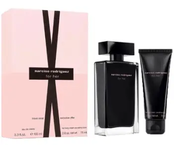 Set Eau de Toilette dhe balsam trupi për femra Narciso Rodriguez For Her, 100ml + 75ml