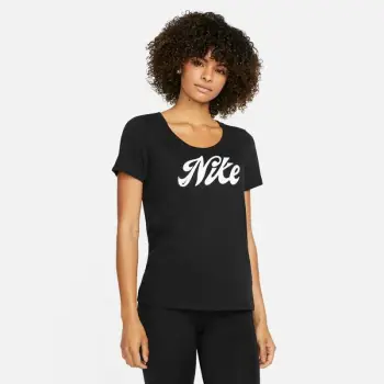 Bluzë sportive Nike DF Tee FD2986 010, pambuk, për femra, e zezë