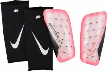 Mbrojtëse futbolli Nike Mercurial Lite DN3611 675, të lehta, ergonomike, rozë e zezë