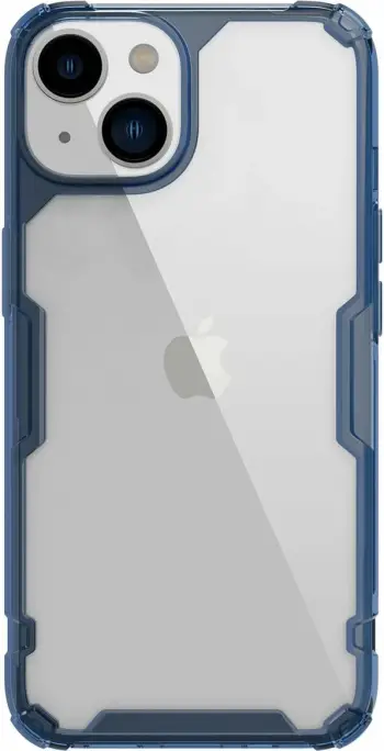 Mbështjellës Nillkin Nature Pro për iPhone 14, transparent/blu
