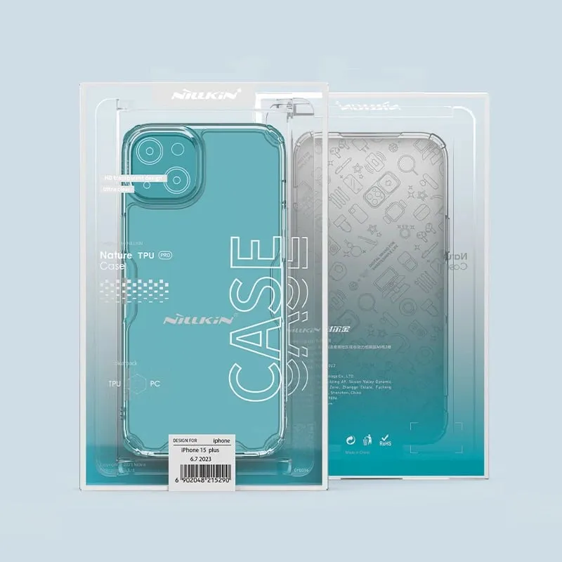 Mbështjellës Nillkin Nature Pro për iPhone 15, Transparent, i bardhë - 16