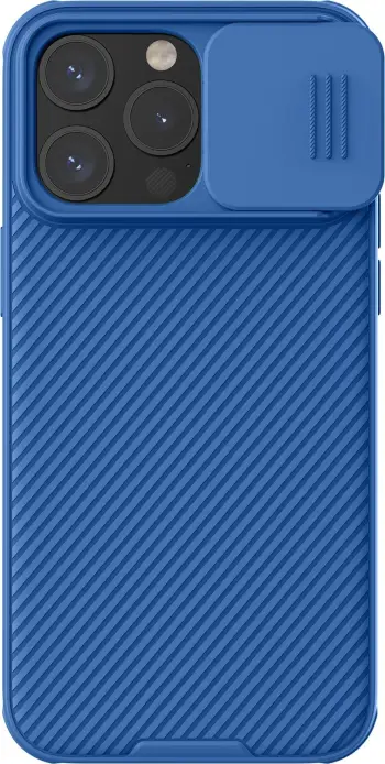 Mbështjellës Nillkin CamShield Pro Magnetic për iPhone 15 Pro, me mbrojtës kamere, Kaltër