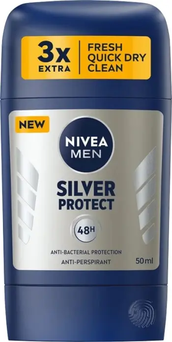 Deodorant stick Nivea Men Silver Protect, antiperspirant, 50ml