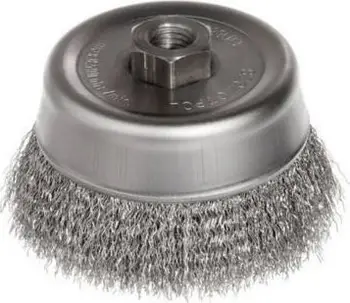 Furçë çeliku frontale M14, diametër 120mm, metalike