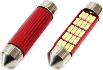 Llambë SV8.5 Canbus për makinë, 41 mm, 20 SMD, 12V / 24V, 2 copë, e bardhë