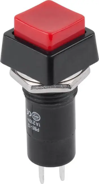 Ndërprerës PBS switch connector, 12A, i kuq