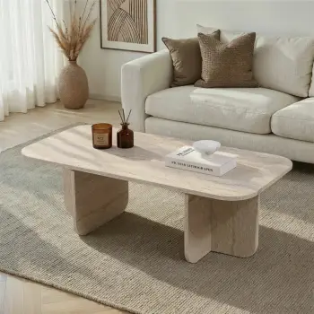 Tavolinë kafeje Nordure, Akira, ngjyrë travertine
