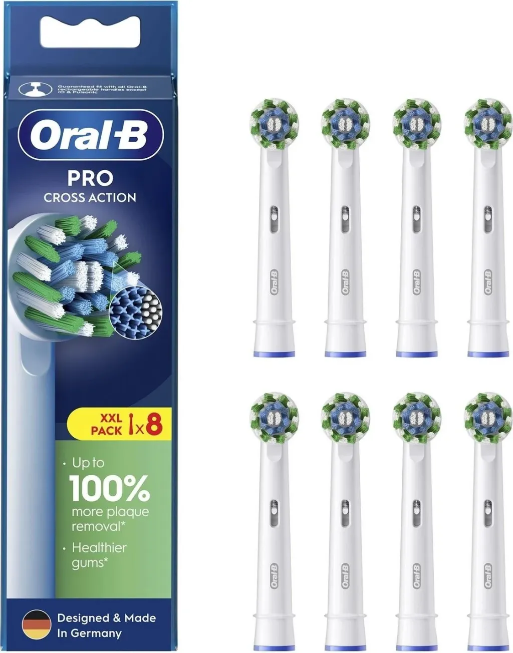 Koka e furçës Oral-B EB50 CrossAction, 8 copë, e bardhë - 1