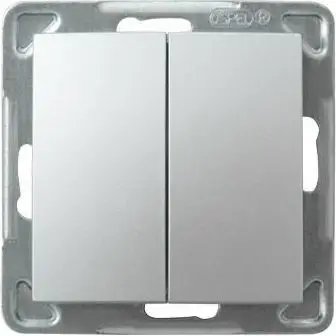Lidhës elektrik i dyfishtë Ospel Impresja, 10AX / 250V / 2200W, IP20, i bardhë