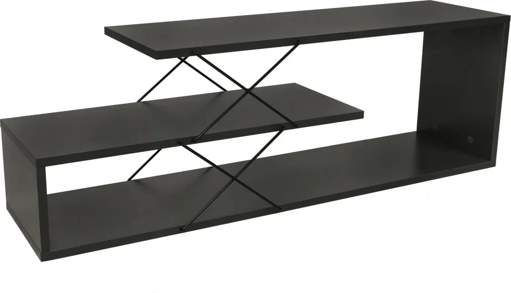 Komodë TV Hanah Home, Zigzag, ngjyrë antracit - 6