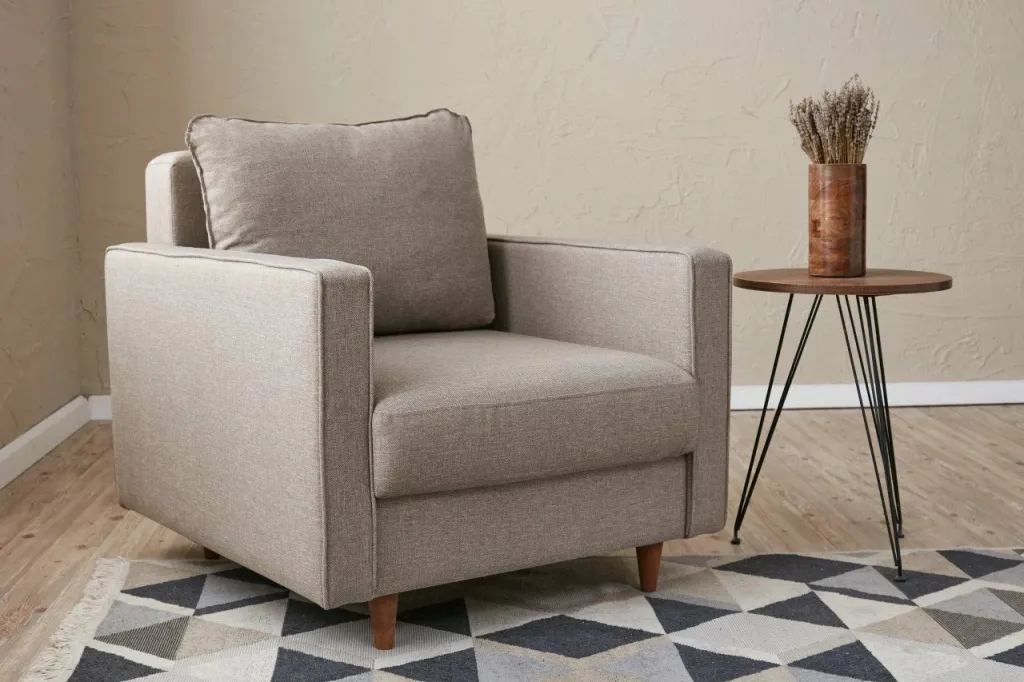 Karrige një vendëshe Atelier del Sofa, Eva, krem - 2