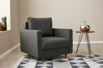 Karrige një vendëshe Eva, ngjyrë antracit, Atelier del Sofa