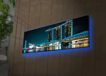 Pikturë dekorative me drita LED, shumëngjyrëshe, Wallity 3090DACT-66, 30x90cm