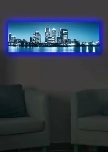 Pikturë dekorative me drita LED, shumëngjyrëshe, 30x90cm, 3090DACT-4