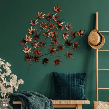 Aksesor dekorativ metalik për mur, Wallity, Acer Palmatum 2, shumëngjyrësh, 85x115x4cm