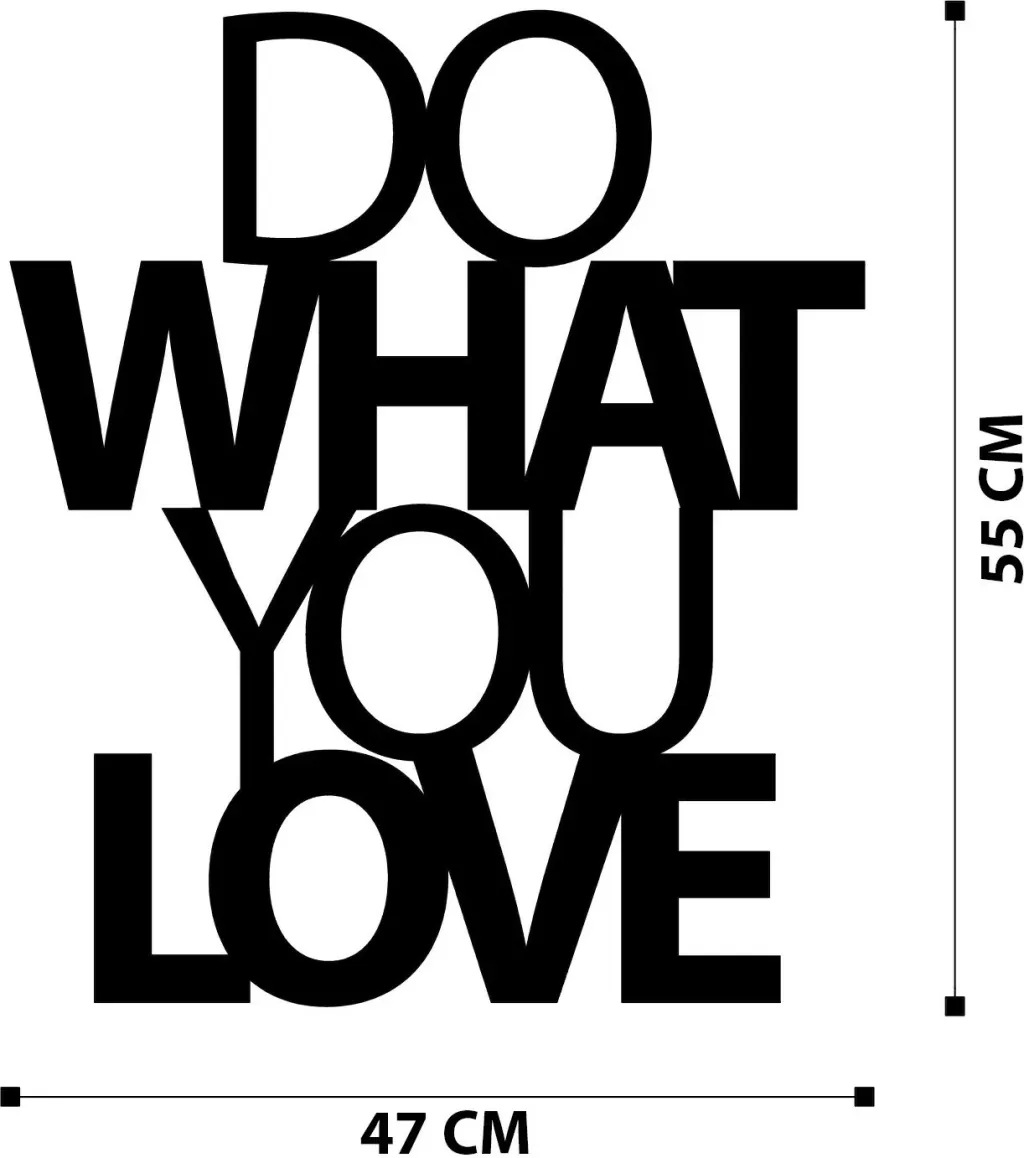Dekor metalik për mur, Wallity, Do What You Love - 6