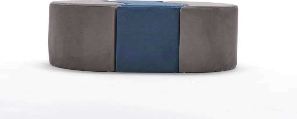 Puf Atelier del Sofa Alya, ngjyrë mink dhe kaltër - 3