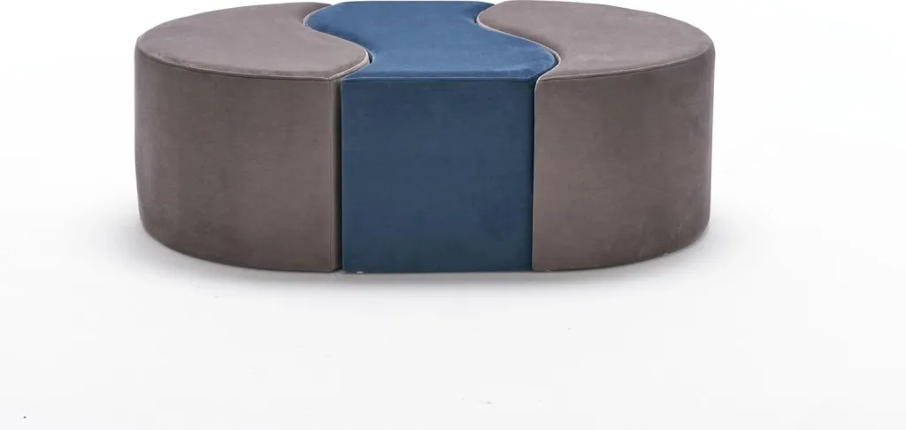Puf Atelier del Sofa Alya, ngjyrë mink dhe kaltër - 4