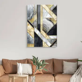 Pikturë dekorative prej xhami të temperuar, shumëngjyrëshe, Wallity UV-033, 70x100cm