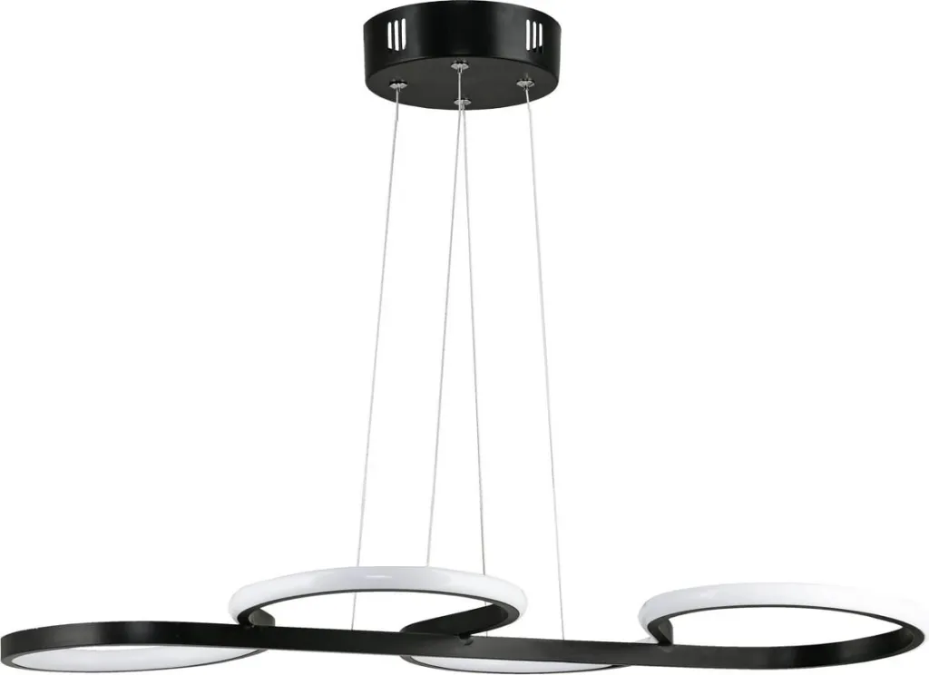 Llambë tavani moderne Opviq, ngjyrë e zezë, dritë e verdhë, Swing - 6