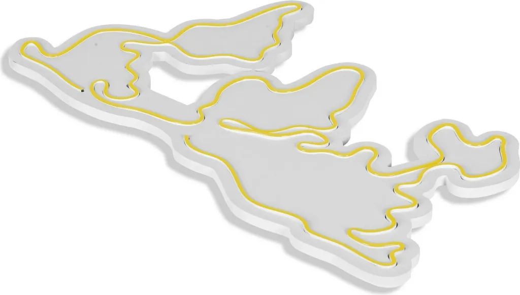 Dritë dekorative plastike LED, hartë e botës, ngjyrë e verdhë - 8