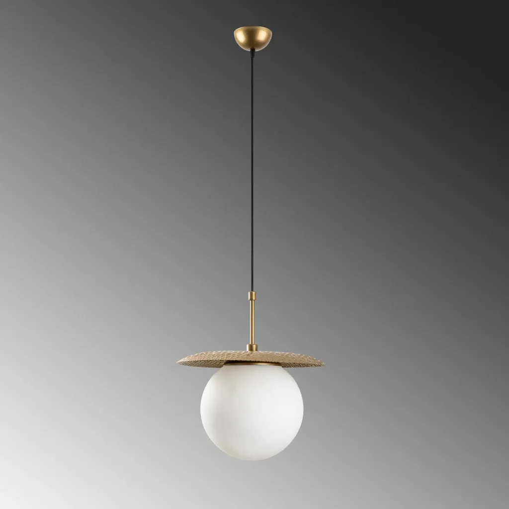 Llambë tavani Opviq, Anemon, ngjyrë ari, 30cm - 7