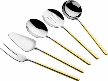 Set shërbimi (5 copë), Hermia, Allegra, ngjyrë ari dhe argjendi