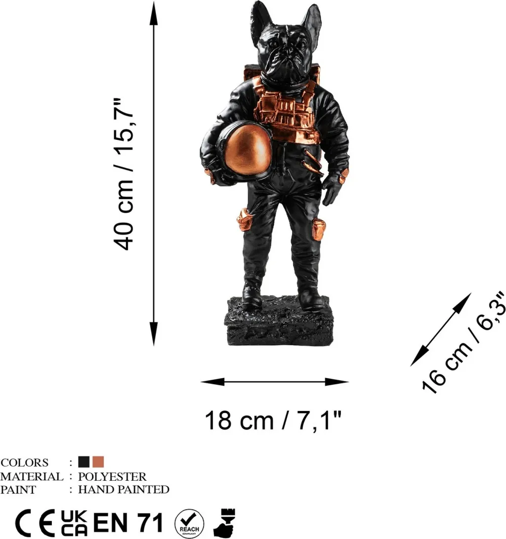Objekt dekorativ Aberto Design, qen astronaut, shumëngjyrësh - 7