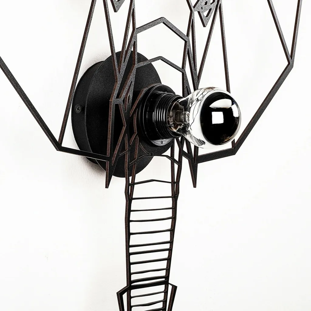 Llambë muri Opviq, ngjyrë e zezë, model elefant, W-034 - 4