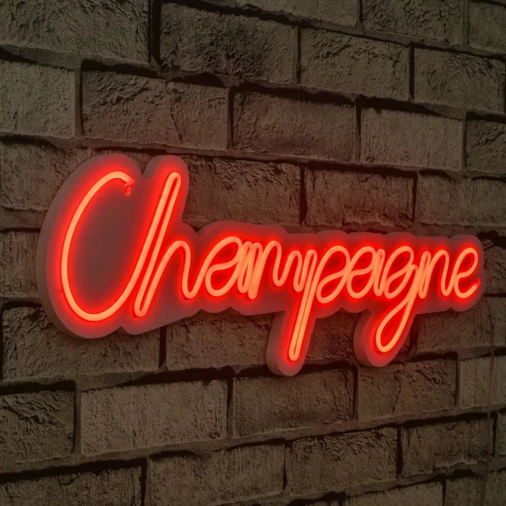 Dekor dritash LED plastike, ngjyrë e kuqe, Champagne - 1
